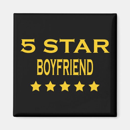 Boyfriends Birthdays Valentines 5 Star Boyfriend Magnet (Vorne)