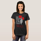 Boyfriend's Fight My Fight Parkinson's Red Tulip T-Shirt (Vorne ganz)