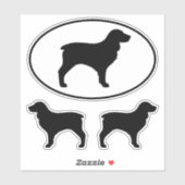Boykin Spanel Hund Silhouetten Vinyl Sticker Set (Blatt)