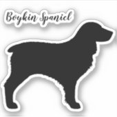 Boykin Spanel Hunde Silhouette Vinyl Sticker (Vorderseite)