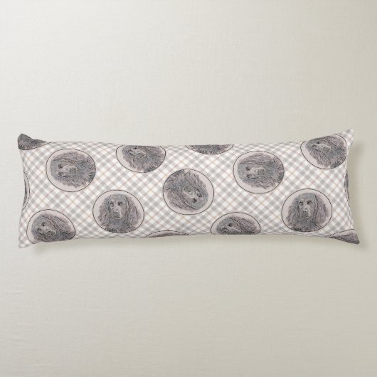 Boykin Spanel Malerei Little Brown LBD Dog Art Seitenschläferkissen (Rückseite)