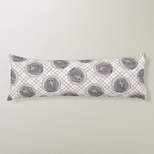 Boykin Spanel Malerei Little Brown LBD Dog Art Seitenschläferkissen (Vorderseite)