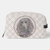 Boykin Spanel Malerei Little Brown LBD Dog Art Waschbeutel (Rückseite)