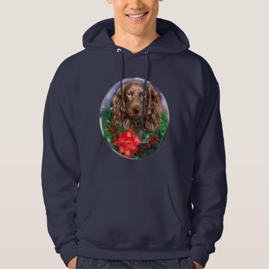 Boykin Spanel Weihnachtsgeschenke Hoodie (Vorderseite)