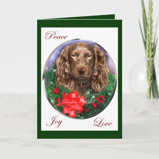 Boykin Spaniel Christmas Gifts Feiertagskarte (Vorderseite)