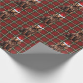 Boykin Spaniel Dog Funny Holiday Karierte Weihnach Geschenkpapier (Ecke)