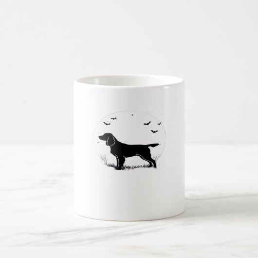 Boykin Spaniel Dog - Halloween Moon Silhouette Cla Kaffeetasse (Mittel)