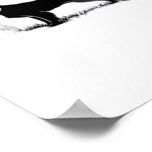 Boykin Spaniel Dog - Halloween Moon Silhouette Cla Poster (Ecke)