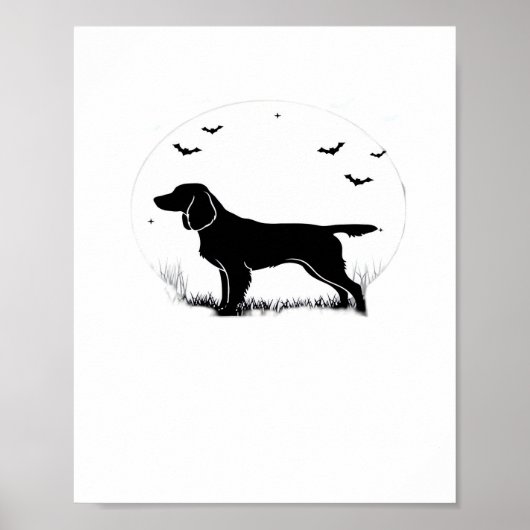 Boykin Spaniel Dog - Halloween Moon Silhouette Cla Poster (Vorne)