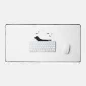 Boykin Spaniel Dog - Halloween Moon Silhouette Cla Schreibtischunterlage (Tastatur & Maus)