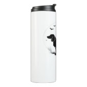 Boykin Spaniel Dog - Halloween Moon Silhouette Cla Thermosbecher (Nach links gedreht)