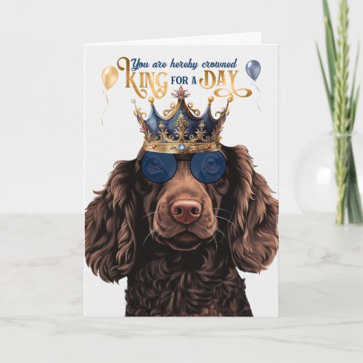 Boykin Spaniel Dog King für Day Funny Birthday Karte (Vorderseite)