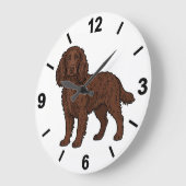 Boykin Spaniel Dog Wall Clock Pet Home Decor Große Wanduhr (Winkel)