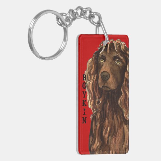 Boykin Spaniel Farbblock Schlüsselanhänger (Vorderseite links)