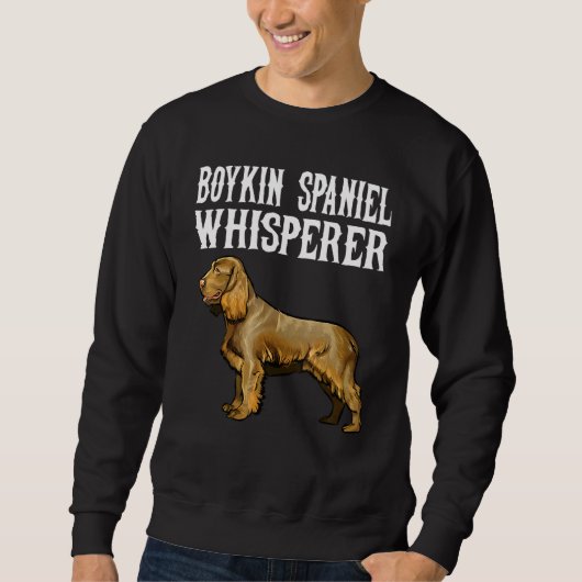 Boykin Spaniel Flüsterer Hund Sweatshirt (Vorderseite)