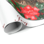 Boykin Spaniel Frohe Weihnachten Geschenkpapier (Rolleneckpunkt)