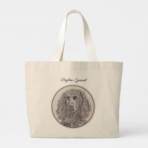 Boykin Spaniel Gemälde Kleiner brauner LBD Hund Ku Jumbo Stoffbeutel