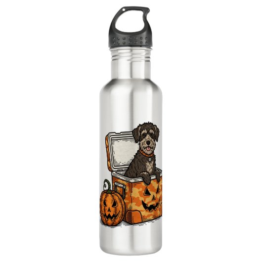 Boykin Spaniel Halloween Edelstahlflasche (Vorderseite)