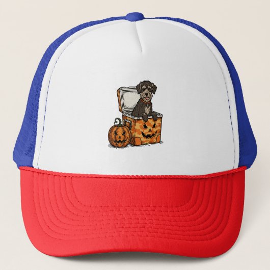 Boykin Spaniel Halloween Truckerkappe (Vorderseite)