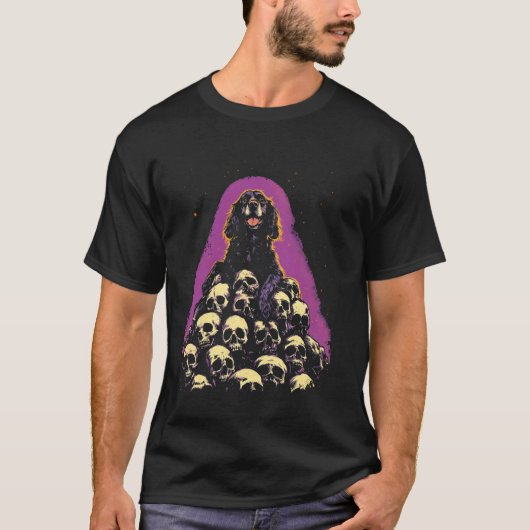 Boykin Spaniel Hund Gothic T-Shirt (Vorderseite)