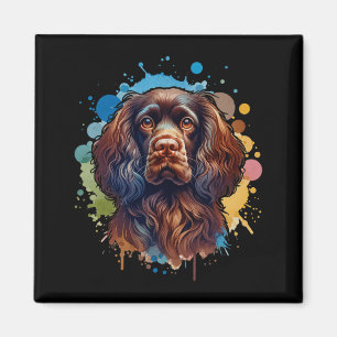 Boykin Spaniel Hund Kunst Comfort Colors Erwachsen Magnet