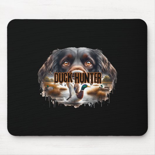 Boykin Spaniel Hund mit Mallard Encks Jagd Ente Mousepad (Vorne)