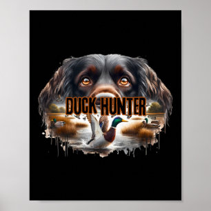 Boykin Spaniel Hund mit Mallard Encks Jagd Ente Poster