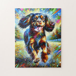 Boykin Spaniel Hund Portrait Acryl Kunst Druck Hun Puzzle