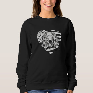 Boykin Spaniel Hund Silhouette mit amerikanischer  Sweatshirt