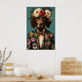 Boykin Spaniel im Anzug Poster, Boykin Spaniel Poster (Küche)