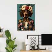 Boykin Spaniel In Suit Poster, Boykin Spaniel Poster (Heimbüro)