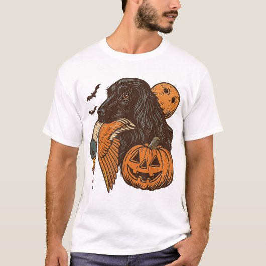 Boykin Spaniel Jagd Hund mit Ente Hallo Jagd T-Shirt (Vorderseite)