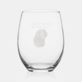 Boykin Spaniel Pure Heart Stemless Wine Glass Weinglas Ohne Stiel (Rückseite)