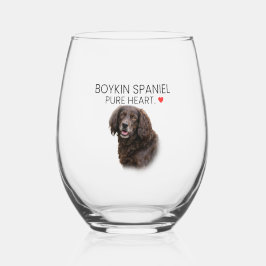 Boykin Spaniel Pure Heart Stielloses Weinglas Ohne Stiel