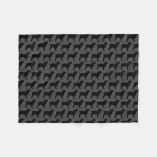 Boykin Spaniel-Silhouette-Muster Fleecedecke