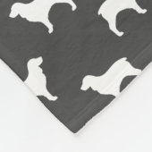 Boykin Spaniel-Silhouette-Muster Fleecedecke (Ecke)