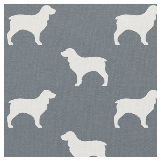 Boykin Spaniel-Silhouette-Muster Stoff (Nahaufnahme)