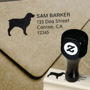 Boykin Spaniel-Silhouette-Rücksendeadresse Gummistempel