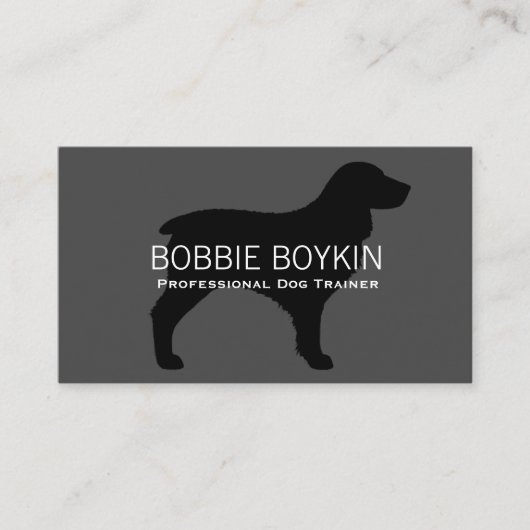 Boykin Spaniel Silhouette Visitenkarte (Vorderseite)
