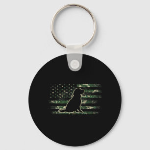 Boykin Spaniel Tarnmuster Amerikanische Flagge USA Schlüsselanhänger