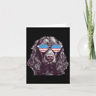 Boykin Spaniel Usa American Flag Hund Sungles 4th  Karte