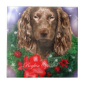 Boykin Spaniel Weihnachten Fliese (Vorderseite)