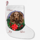 Boykin Spaniel Weihnachten Kleiner Weihnachtsstrumpf (Vorderseite)