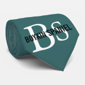 Boykin Spaniel-Zucht-Monogramm Krawatte (Gerollt)