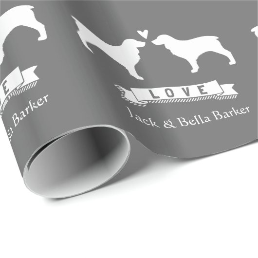 Boykin-Spaniels Hochzeitskuppel mit benutzerdefini Geschenkpapier (Rolleneckpunkt)