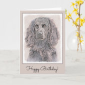 Boykin Spanische Malerei - Niedliche Hundekunst Karte (Gelbe Blume)