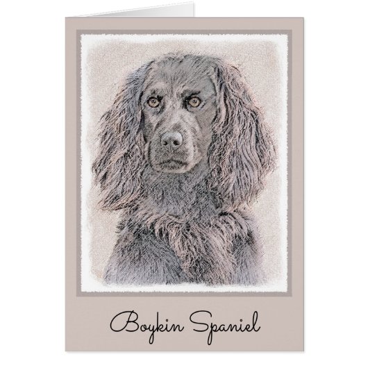 Boykin Spanischmalerei - Niedliche Original Dog Ar (Vorne)