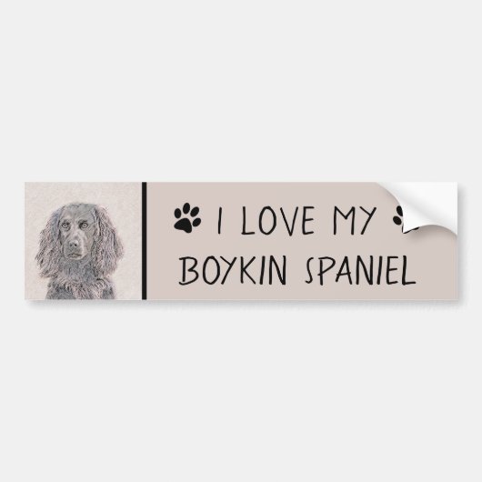 Boykin Spanischmalerei - Niedliche Original Dog Ar Autoaufkleber (Vorne)