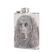 Boykin Spanischmalerei - Niedliche Original Dog Ar Flachmann (Links)