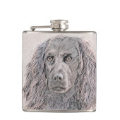 Boykin Spanischmalerei - Niedliche Original Dog Ar Flachmann (Vorderseite)